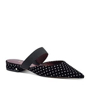 Kate Spade Marielle Black Glitter Dot Suede Pointed Toe Mules Sz 9.5